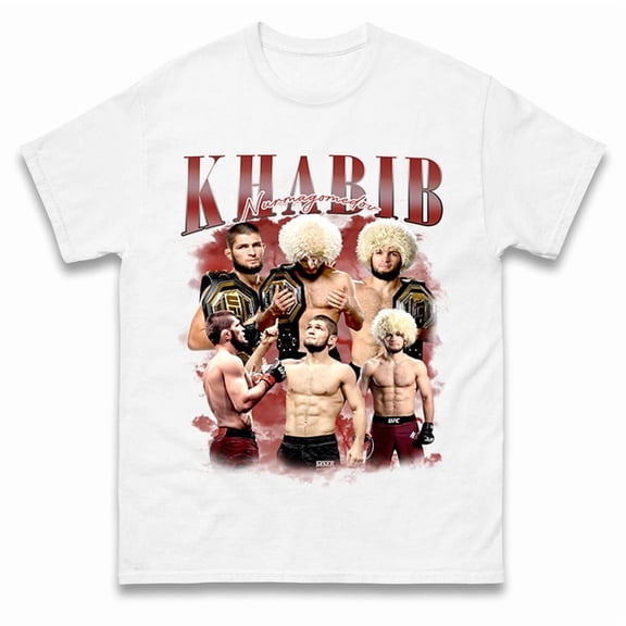 Khabib Nurmagomedov Bootleg T Shirt,White Color,Size M