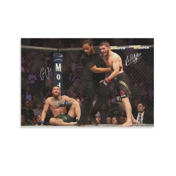 Khabib Nurmagomedov Canvas Poster Room Aesthetic Poster Print Art Wall Painting Canvas Posters Gifts Modern Bedroom Decor 20x30inch(50x75cm)
