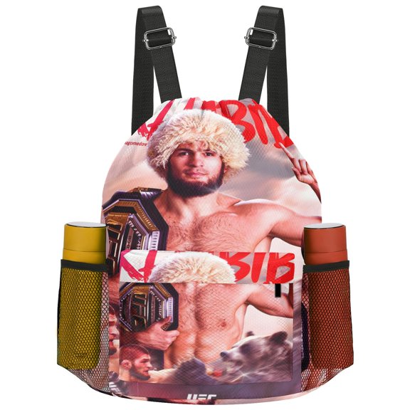 Khabib Nurmagomedov Drawstring Backpack.