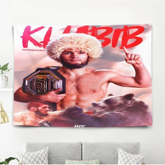 Khabib Nurmagomedov Flushing Tapestry - Horizontal60"x40"