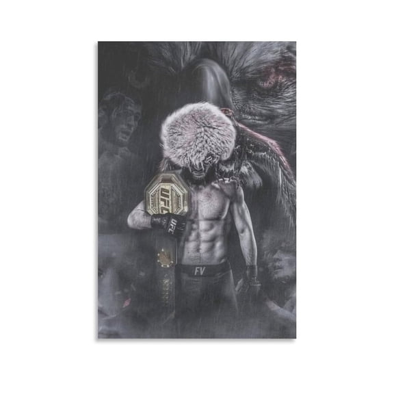 Khabib Nurmagomedov Poster Canvas Wall Art Poster Decorative Bedroom Modern Home Print Picture Artworks Posters 12x18inch(30x45cm)