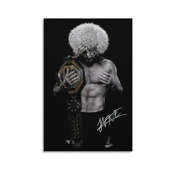 Khabib Nurmagomedov Poster Boxer Canvaaer Bedroom Decor (3) Picture Print Wall Art Poster Painting Canvas Posters Artworks Gift Room Aesthetic 08x12inch(20x30cm)