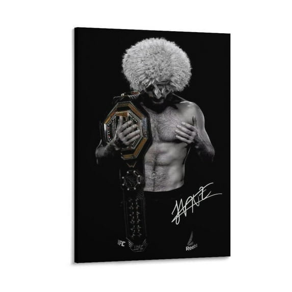 Khabib Nurmagomedov Poster Boxer Canvaaer Bedroom Decor (3) Wall Art Poster Gifts Bedroom Prints Home Decor Hanging Picture Canvas Painting Posters 12x18inch(30x45cm)