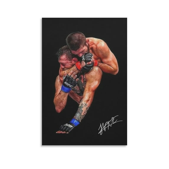 Khabib Nurmagomedov Poster Boxer Canvaaer Bedroom Decor (4) Wall Art Poster Gifts Bedroom Prints Home Decor Hanging Picture Canvas Painting Posters 12x18inch(30x45cm)