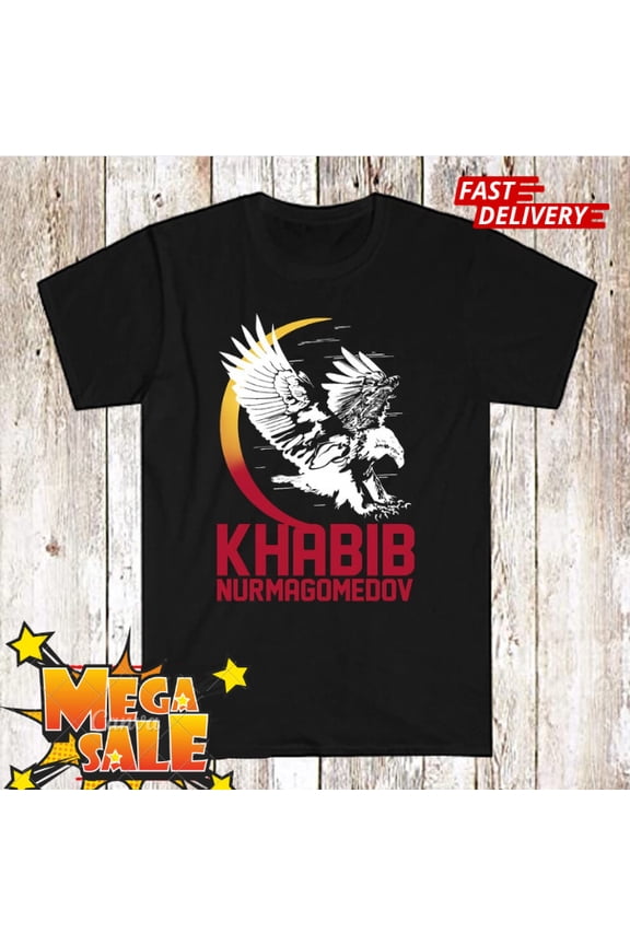 Khabib Nurmagomedov The Eagle Russian Men's Black T-Shirt Size S-5XL_reprint !!!