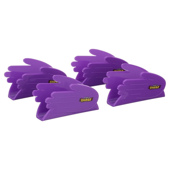 Khaby Lame Purple Taco Holder Set, Dishwasher & Microwave Safe Plastic, 4-Pack