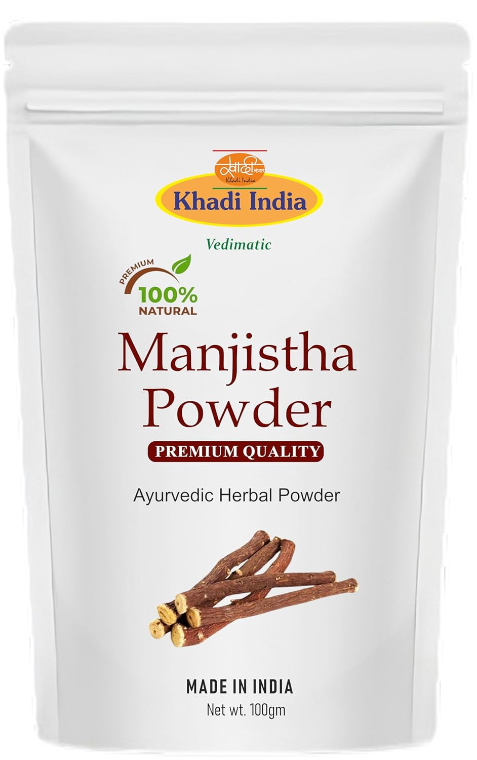 Manjistha Root Sticks (Rubia Cordifolia) - 50 Grams, Ayurvedic Herbal Supplement