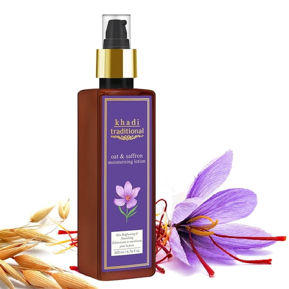 Khadi Traditional Oat and Saffron Moisturizing Lotion