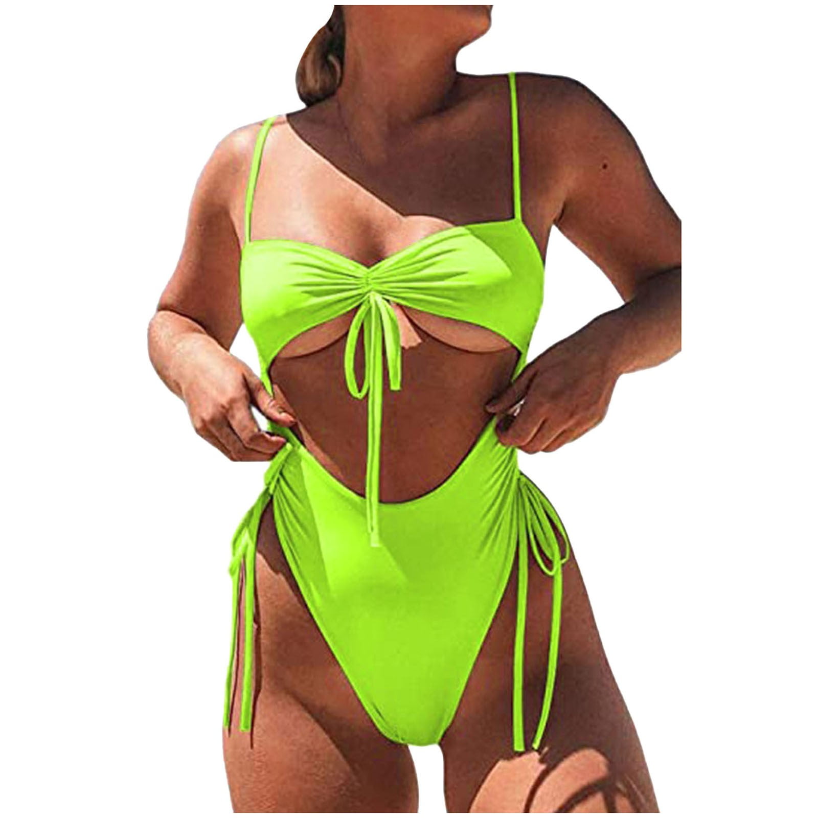 Khaki Bikini Women Push Up Bandage Padded OnePiece Bathing Suit Bikini Set  Swimwear Swimsuit Football Shirt