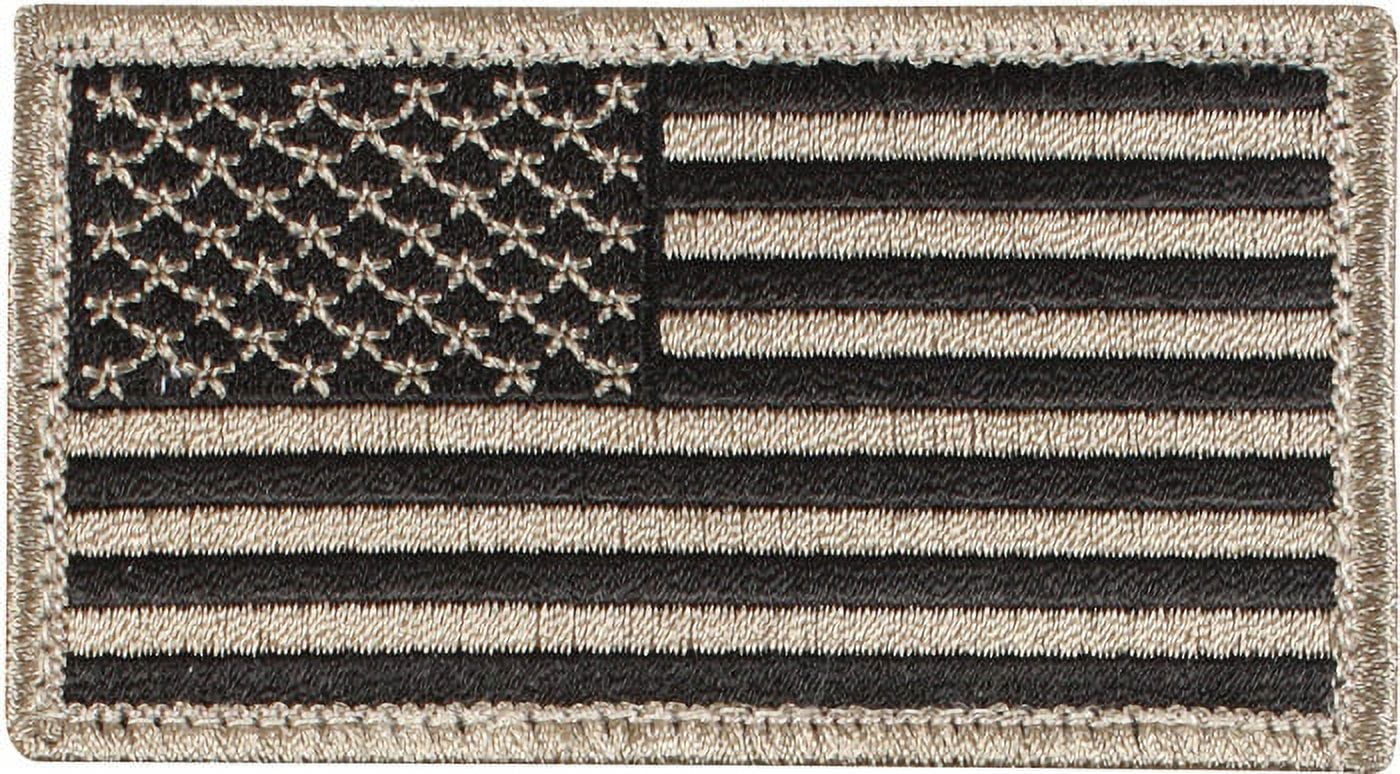 Khaki & Black American Flag Velcro Patch