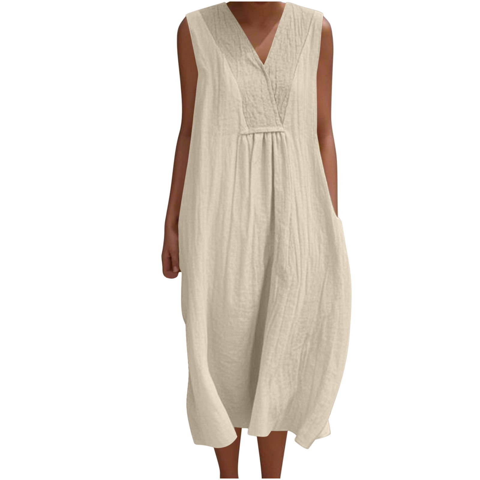 Urbann-Vibe Khaki Print Cotton Maxi Dress For Women Breezy Breathable Summer Comfort