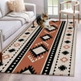 thumbnail image 1 of Khaki Boho Area Rug 4x6 Washable Rug Non Slip Vintage Ethnic Tribe Retro Abstract Art Large Area Rug Indoor Floor Carpet for Entryway Bedroom Kitchen Living Room Home Office Dining Room Nursery, 1 of 8