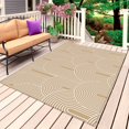 thumbnail image 1 of Khaki Boho Outdoor Rug 5x7 Ft, Non Slip Washable Area Rug, Middle Century Modern Abstract Art Patio Rugs Carpet Runner, Large Floor Mat for Indoor/Outdoor Deck Porch Camping, 1 of 8