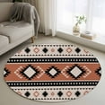 thumbnail image 1 of Khaki Boho Round Rug 3ft Washable Circle Entryway Rugs Non Slip Vintage Ethnic Tribe Retro Abstract Art Area Rug Indoor Floor Carpet for Bedroom Kitchen Living Room Home Office Dining Room Nursery, 1 of 8