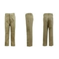 thumbnail image 1 of Khaki Boys Double Knee Flat Front School Uniform Pants, Khaki - Size 7 - 24 Per Pack - Case of 24, 1 of 1
