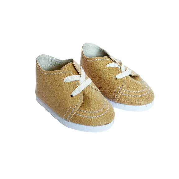 Khaki Brown Shoes Fits 18 Inch Dolls