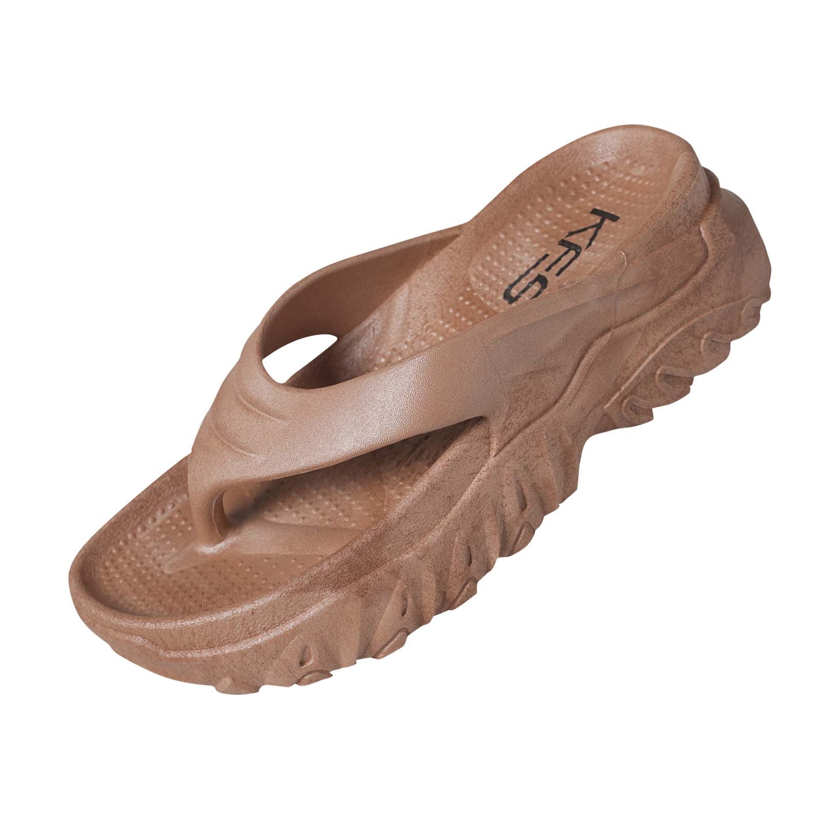 Khaki Casual Thick Bottom Wedge Sandals For Women, Clip Toe Comfortable ...