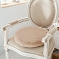 thumbnail image 1 of Khaki Color Round Bubble Plush Chair Cushion for Dining Chairs and Stools, Soft Padded Decorative Seat Pad for Home and Office, Durable Textured Fabric Pillow for Daily Sitting Support, 1 of 9