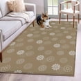 thumbnail image 1 of Khaki Daisy Area Rugs 3'x5', Washable Small Throw Rugs for Living Room Bedroom, Modern Farmhouse Chrysanthemum Floral Indoor Outdoor Rug Non-Slip Low Pile Carpet Runner Reversible Floor Mats, 1 of 8