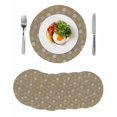 thumbnail image 1 of Khaki Daisy Round 13 Inch Placemats Set of 6, Modern Farmhouse Chrysanthemum Floral HeatResistant Non Slip Place Mats for Dining Table, Wipeable Braided Kitchen Table Mats for Housewarming, 1 of 9