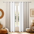 thumbnail image 1 of Khaki Damask Gradient Blackout Curtains 2 Panels Set,Grommet Top Thermal Insulated Window Drapes for Bedroom Living Room,42x96 inch, 1 of 8