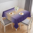 thumbnail image 1 of Khaki Dark Purple Ombre Table Cloth Waterproof Tablecloths, Modern Abstract Art Gradient Tablecloth Dining Table Cover for Kitchen Party Tabletop Outdoor, Square Tablecloth 60x60 Inch, 1 of 9