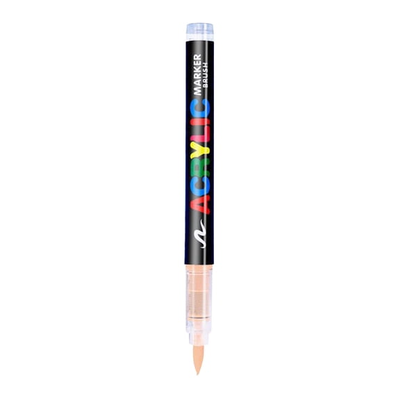 Khaki Direct-Ink Acrylic Marker Pen With Soft Tip For Students And Artists No Need To Press For Ink Flow And Dries Quickly On Various Surfaces