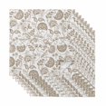 thumbnail image 1 of Khaki Farmhouse Cloth Napkins, Floral Floral Plant Leaf Vintage Spring Washable and Reusable Dinner Napkins Set of 8, Table Napkin for Kitchen Party Birthday Wedding Hotel Housewarming 20"x20", 1 of 8