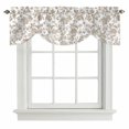 thumbnail image 1 of Khaki Flower Tie Up Valance Curtains for Windows, Kitchen Curtains Window Shades, Vintage Farmhouse Boho Leaf Spring Plant Light Filtering Roman Curtain Valances for Bedroom/Bathroom/Cafe 54"x18", 1 of 9