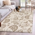 thumbnail image 1 of Khaki Fruit Area Rug 4x6 FT, Non Slip Kids Room Carpet, Country Retro Floral Botanical Plant Washable Soft Floor Carpet Non-Shedding Throw Rug for Dorm Kitchen Study Room Home Office Bedside, 1 of 9