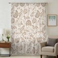 thumbnail image 1 of Khaki Fruit Sheer Curtains 84 Inches Long, Country Retro Floral Botanical Plant Light Filering Curtains, Breathable Simi Curtain Privacy Drapes for Living Room Bedroom Lightweight Window Treatment, 1 of 9