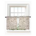 thumbnail image 1 of Khaki Fruit Tier Curtains 36 Inch Length,Sheer Curtains for Bedroom Living Room Window Country Retro Floral Botanical Plant Rod Pocket Drapes Kitchen Curtains Small Half Window 27.5"x36" 2 Panels, 1 of 6