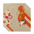 thumbnail image 1 of Khaki Gourd Cloth Napkins, Floral Modern Art Red Beige Washable and Reusable Dinner Napkins Set of 6, Table Napkin for Kitchen Party Birthday Wedding Hotel Housewarming 20"x20", 1 of 9
