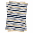 thumbnail image 1 of Khaki Grey Striped Kitchen Towels Set of 2, Water Absorbent Dish Towel, Navy Blue Farmhouse Stripes Abstract Art Decorative Hand Towels - Quick Drying Cloth for Cooking Baking, 18x28 Inch, 1 of 8
