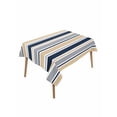 thumbnail image 1 of Khaki Grey Striped Table Cloth, Waterproof Tablecloth for Rectangle Tables, Navy Blue Farmhouse Stripes Abstract Art Reusable Washable Fabric Table Cover for Restaurant Kitchen Dining Tables 52"x70", 1 of 9