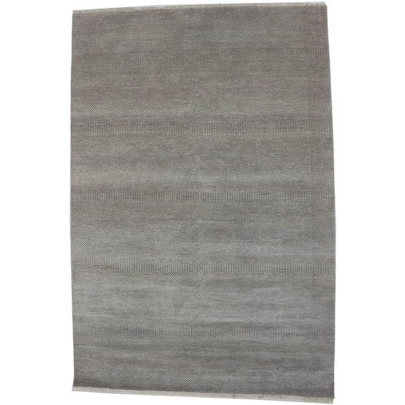 Khaki Hand Knotted 6X9 Oriental Area Rug Carpet