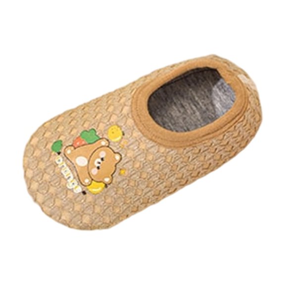 Khaki Infants Durable Shoes With Non-Slip Sole And Secure Closure Using Breathable Material For Growing Feet