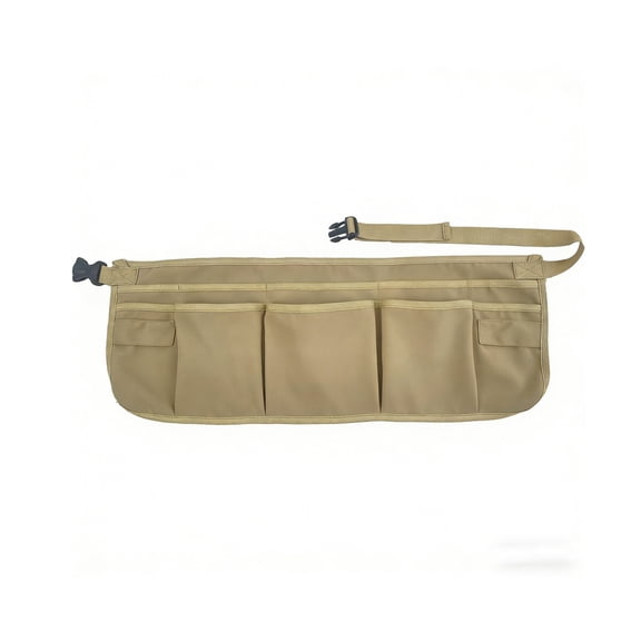 Khaki Khaki Multi Pocket Waterproof Tool Apron Bag For Gardening Carpenter Repair Work Nylon Fabric With Waist Belt