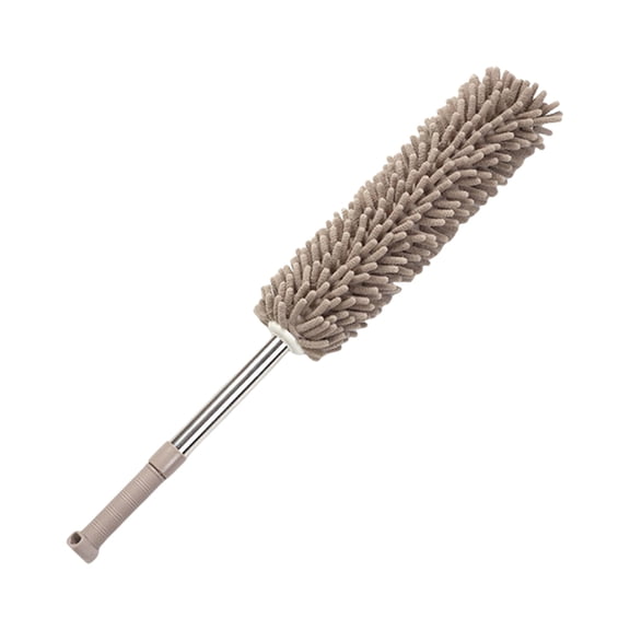 Khaki Khaki Retractable Duster For Ceiling And High Places 23.62-39.37 Inches Extendable Handle Dusting Tool With Soft Cotton Linen Fiber For Home Cleaning Cobweb Removal Furniture Care