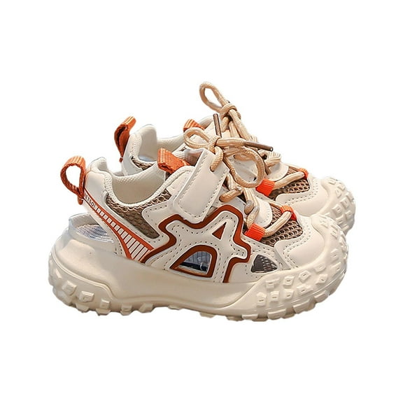 Khaki Kids Casual Shoes With Mesh Material And Flexible Sole Perfect For Play And Everyday Comfort