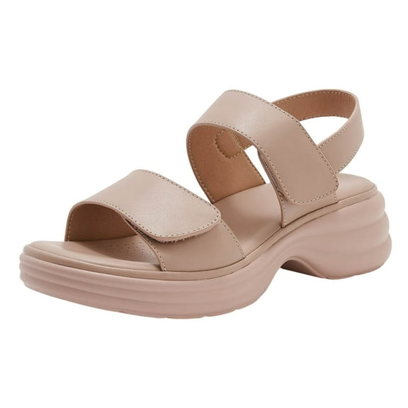 Khaki Ladies Fashion Home Comfortable Light Fish Mouth Sandals Casual Summer Pu For Comfort And Style During Outdoor Events