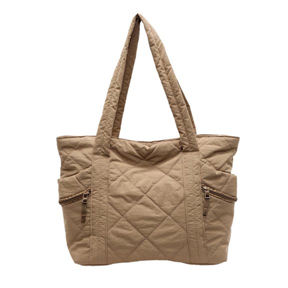 Khaki Ladies Underarm Tote In A Versatile Beige Shade With A Minimalist Design Functional For The Office Shopping Or Weekend Trips