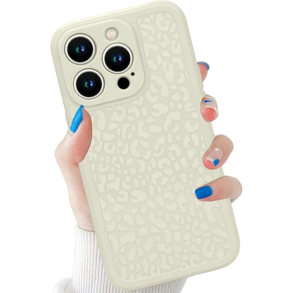 Khaki Leopard Designed for iPhone 14 Pro Max Case, Cute Cheetah Print Pattern Rugged TPU Phone Case for Girls Women Men, Leopard iPhone 14 Pro Max 6.7 Inch