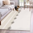 thumbnail image 1 of Khaki Linear 4'x6' Area Rugs Minimalist Boho Cream Beige Stripes Farmhouse Washable Area Rugs Non-Slip Indoor Floor Mats Carpet for Living Room Bedroom Dining Room, 1 of 9