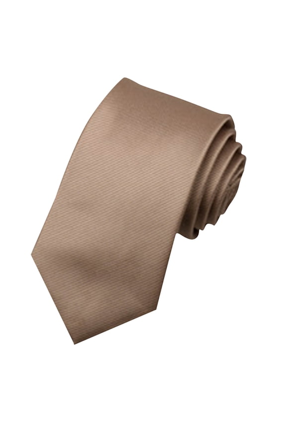 Khaki Men'S 8Cm Wide Solid Polyester Hand-Tied Necktie With Jacquard Weave, Classic Cut And Hand Washable For Business Attire And Professional Wear, 8X148X0.2In 0.2Lb