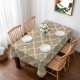 thumbnail image 1 of Khaki Moroccan Table Cloth Waterproof Tablecloths, Boho Retro Country Abstract Geometric Grid Tablecloth Dining Table Cover for Kitchen Party Tabletop Outdoor, Rectangle Tablecloth 60x102 Inch, 1 of 9