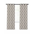 thumbnail image 1 of Khaki Morocco Blackout Curtains 63 Inches Length, Farm Country Moroccan Geometric Plaid Window Treatment Thermal Insulated Drapes for Bedroom Living Room 2 Panels 84x63 Inches, 1 of 8