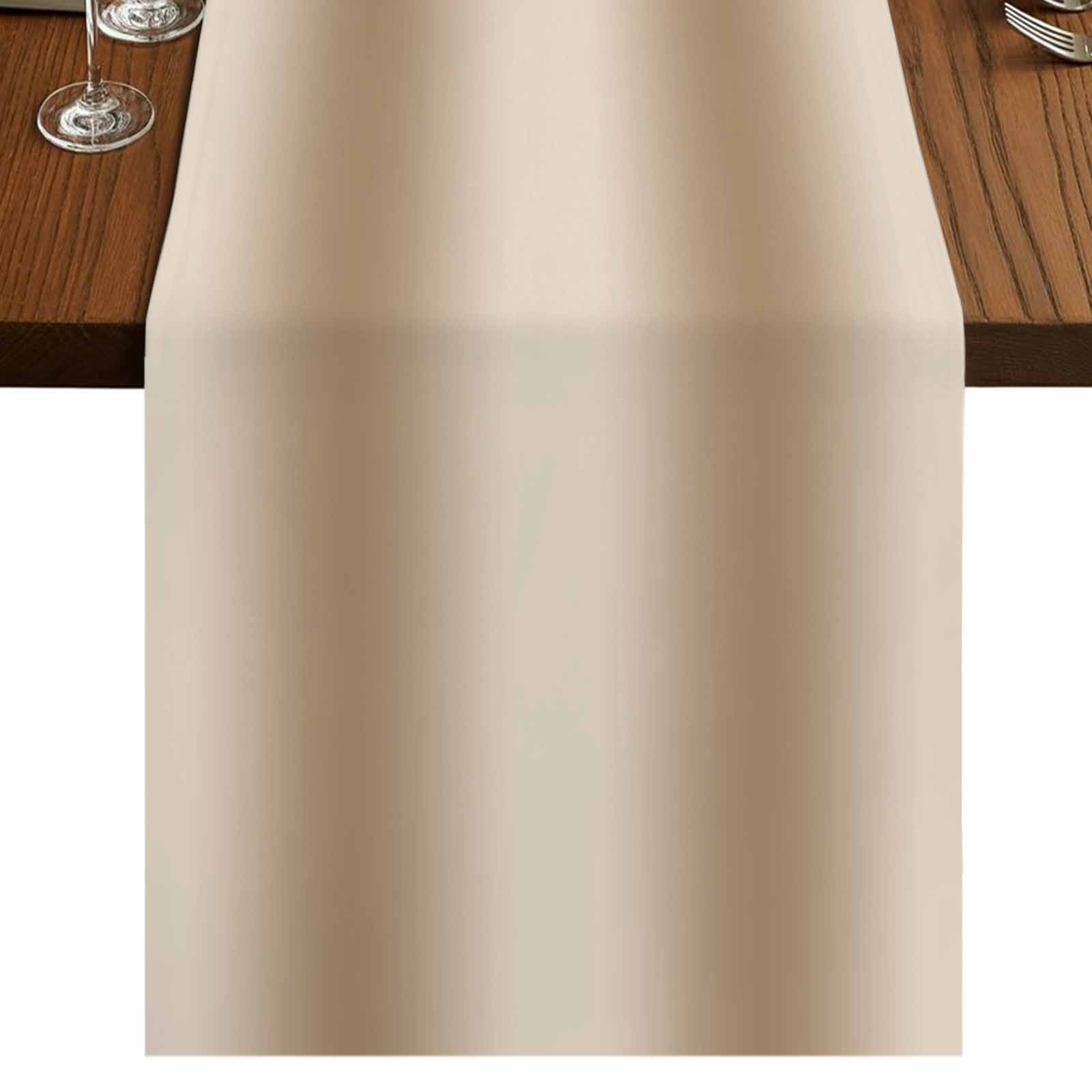 Khaki Ombre Table Runner 70 Inches Long,Modern Abstract Art Farmhouse Gradient Cotton Linen Table Runners Dresser Scarves,Decorative Tabletop Scarf Furniture Cover for Home Dinner Party 13"x70"