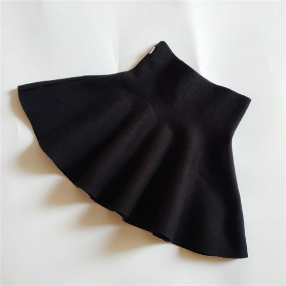 Khaki Pleated Skirt Girls Toddler Little Kid Baby Girl Skorts Skirt for Dance Birthday in Solid Mini 100% Polyester Skater Scooters