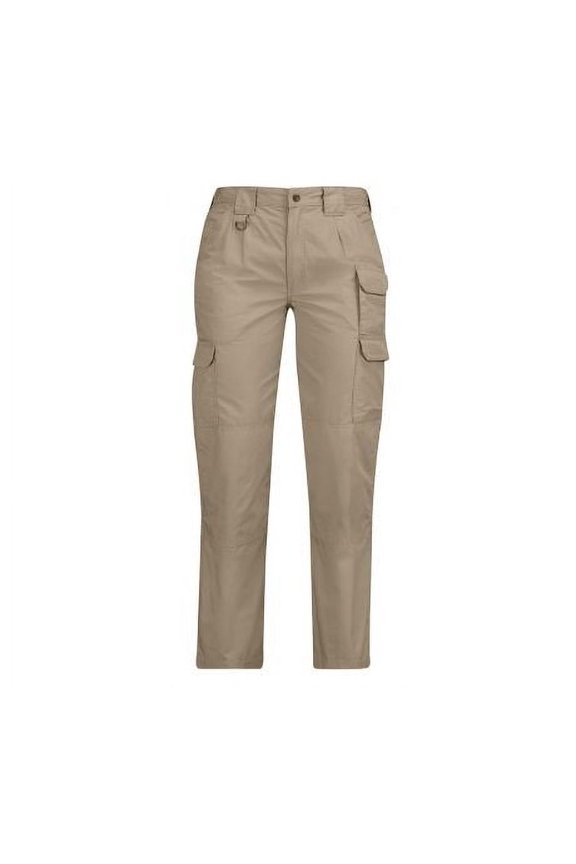 Khaki Polyester & Cotton Lightweight Ripstop Wo Tactical Pants (6) NEW